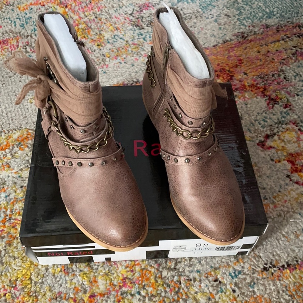 Not Rated Taupe Ankle Boots!